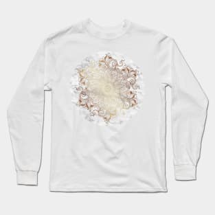 Mandala MarbleGold Long Sleeve T-Shirt